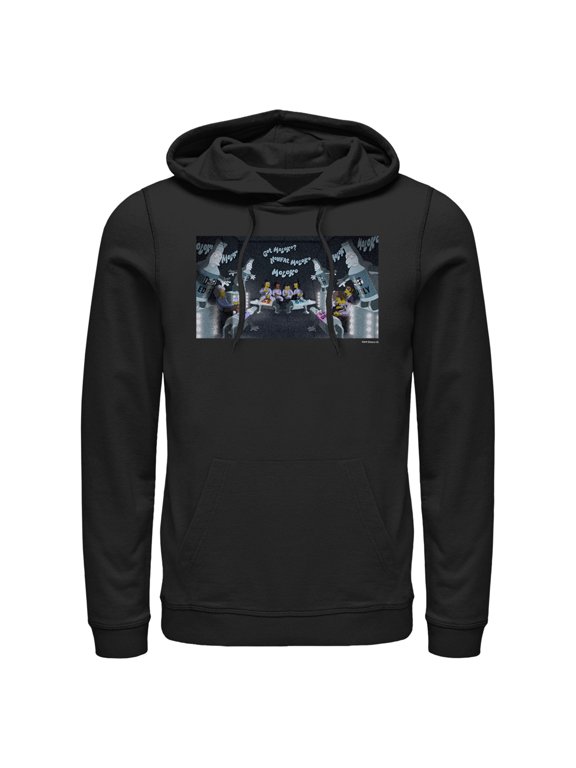 Men's The Simpsons Moloko Bar Pull Over Hoodie Black 3X Large