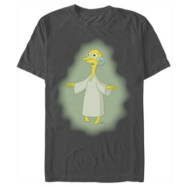 Men's The Simpsons Mr. Burns Alien  Graphic Tee Charcoal Large