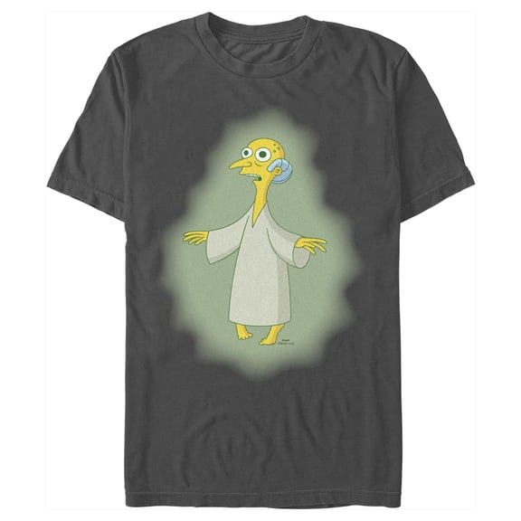 Men's The Simpsons Mr. Burns Alien Graphic Tee Charcoal Medium