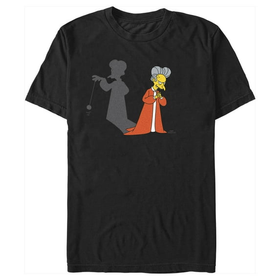 Men's The Simpsons Mr. Burns Dracula Graphic Tee Black Small