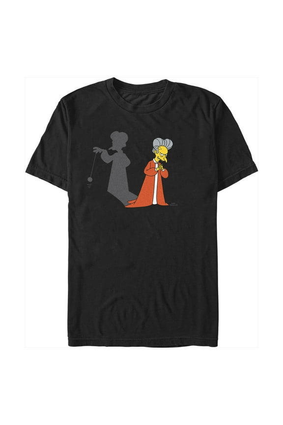 Men's The Simpsons Mr. Burns Dracula Graphic Tee Black X Large
