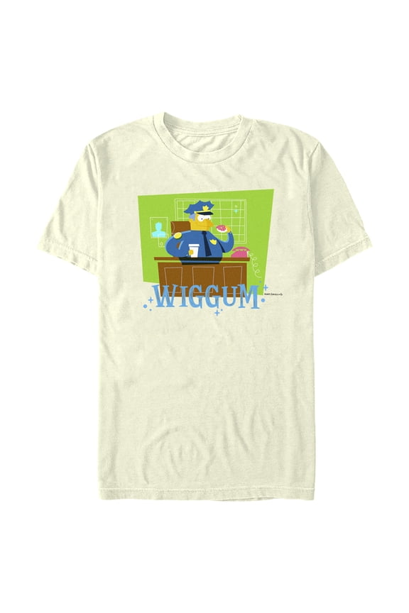 Men's The Simpsons Officer Wiggum's Office Graphic Tee Beige 2X Large