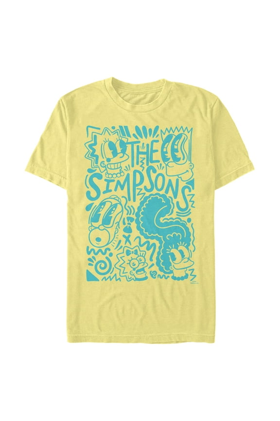 Men's The Simpsons Pop Art Family Graphic Tee Banana Medium