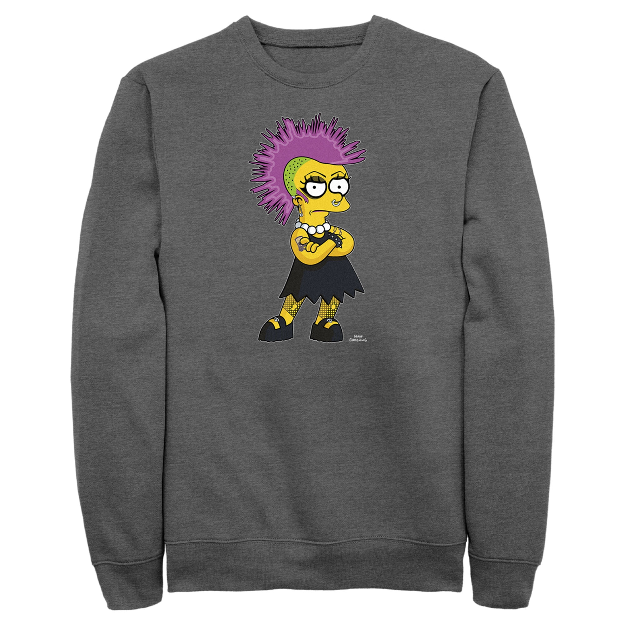 Men's The Simpsons Cool Lisa Sweatshirt Black 3X Large Men's The Simpsons Cool Lisa Sweatshirt Black 3X Large