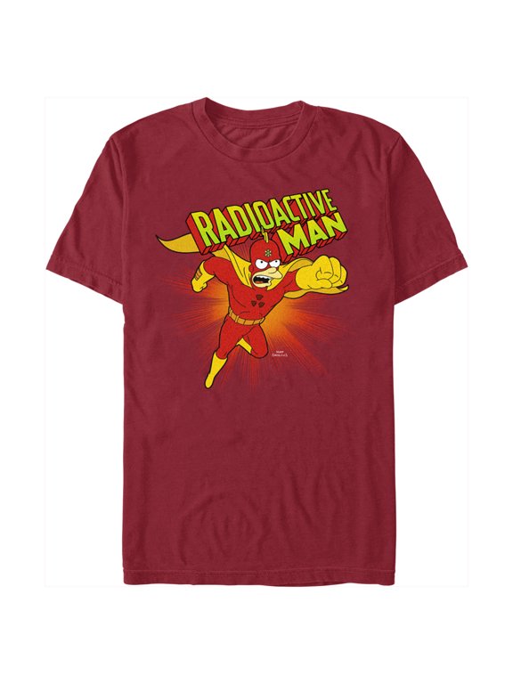Men's The Simpsons Radioactive Man Graphic Tee Cardinal Medium