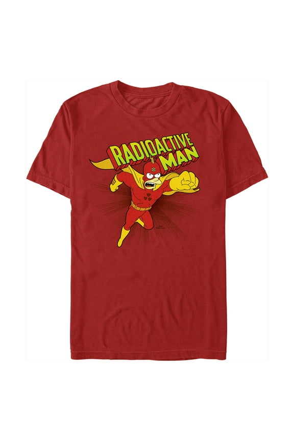 Men's The Simpsons Radioactive Man Graphic Tee Red Medium