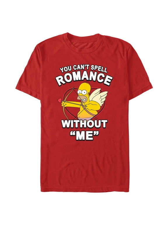 Men's The Simpsons Romance Cupid Homer Graphic T-Shirt