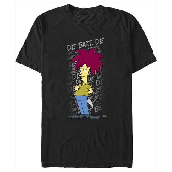 Men's The Simpsons Sideshow Bob Die Bart Die Graphic Tee Black Medium