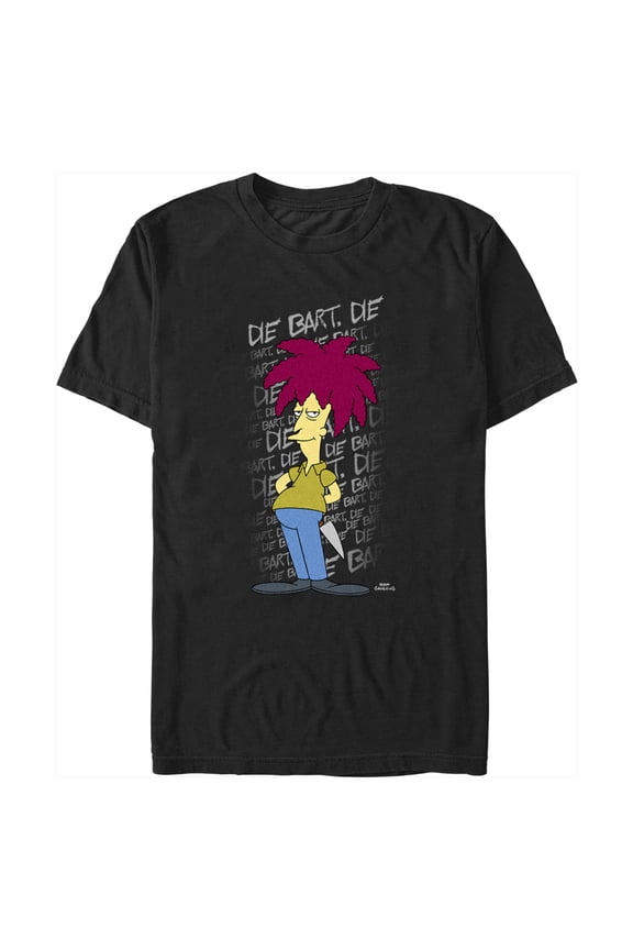 Men's The Simpsons Sideshow Bob Die Bart Die  Graphic Tee Black X Large