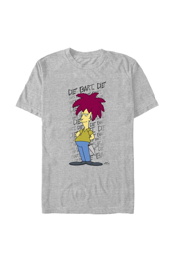 Men's The Simpsons Sideshow Bob Die Bart Die Scene Graphic Tee Athletic Heather Medium