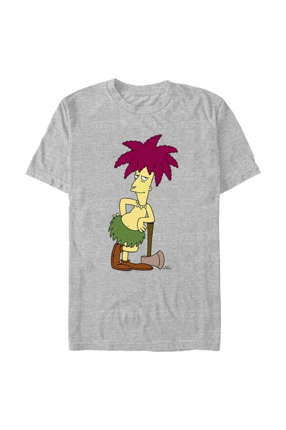 Men's The Simpsons Sideshow Bob Portrait Graphic Tee Athletic Heather Small