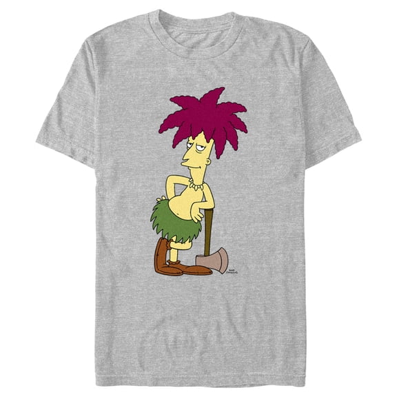 Men's The Simpsons Sideshow Bob Portrait Graphic Tee Athletic Heather Small