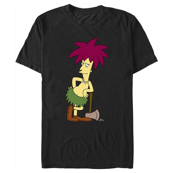 Men's The Simpsons Sideshow Bob Portrait  Graphic Tee Black Small