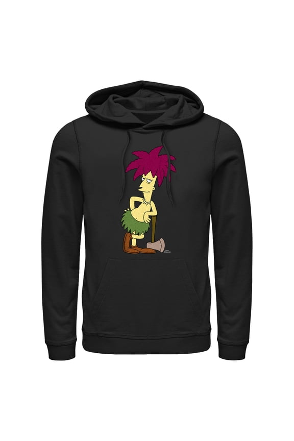 Men's The Simpsons Sideshow Bob Portrait Pull Over Hoodie Black Medium