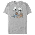 thumbnail image 1 of Men's The Simpsons Skeleton Bart and Lisa Graphic Tee Athletic Heather Large, 1 of 5