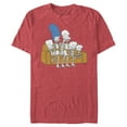 thumbnail image 1 of Men's The Simpsons Skeleton Family Couch  Graphic Tee Red Heather Small, 1 of 5