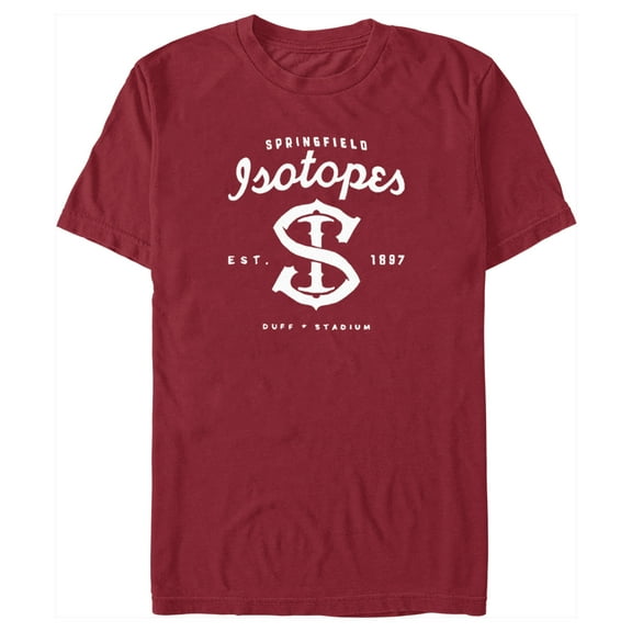 Men's The Simpsons Springfield Isotopes Graphic Tee Cardinal 2X Large
