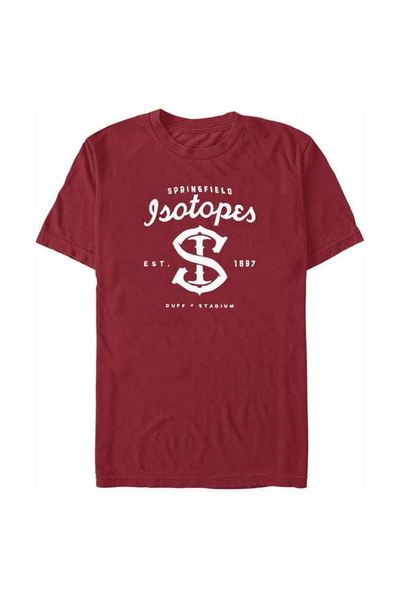 Men's The Simpsons Springfield Isotopes Graphic Tee Cardinal 2X Large