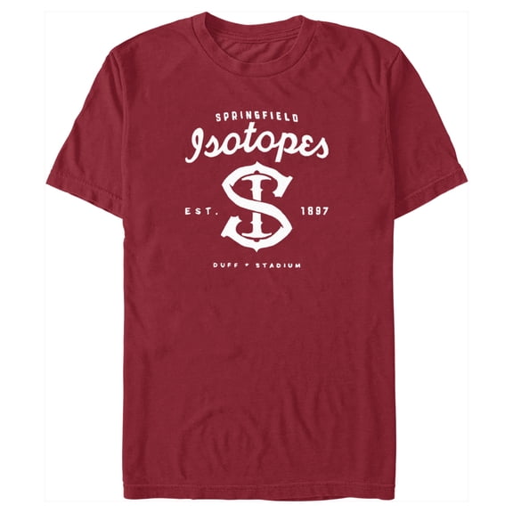 Men's The Simpsons Springfield Isotopes Graphic Tee Cardinal 3X Large