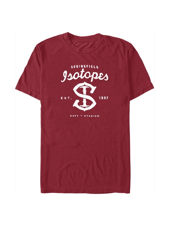 Men's The Simpsons Springfield Isotopes Graphic Tee Cardinal Medium
