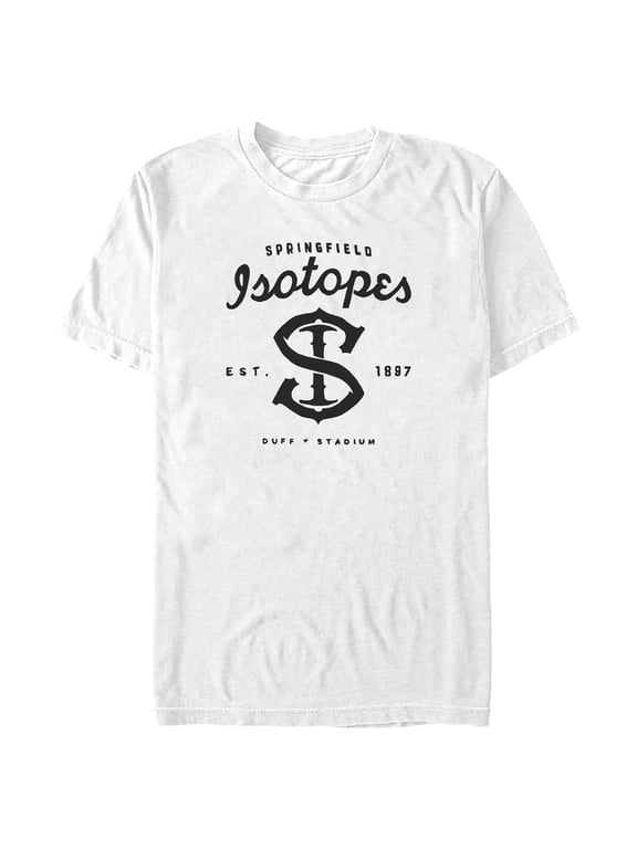 Men's The Simpsons Springfield Isotopes Logo Graphic Tee White 2X Large