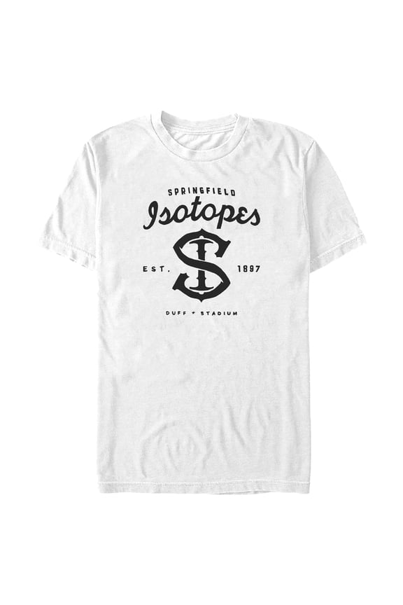 Men's The Simpsons Springfield Isotopes Logo Graphic Tee White X Large