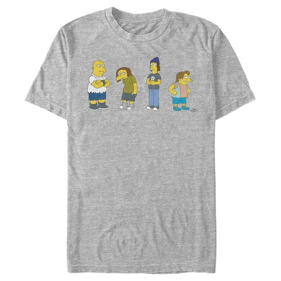 Men's The Simpsons The Bullies Graphic Tee Athletic Heather Large