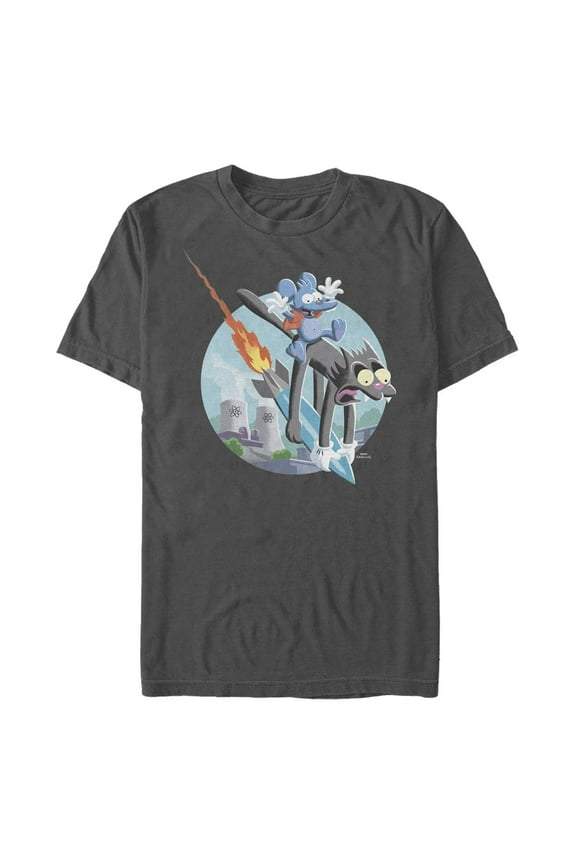 Men's The Simpsons The Itchy & Scratchy Scene Graphic T-Shirt