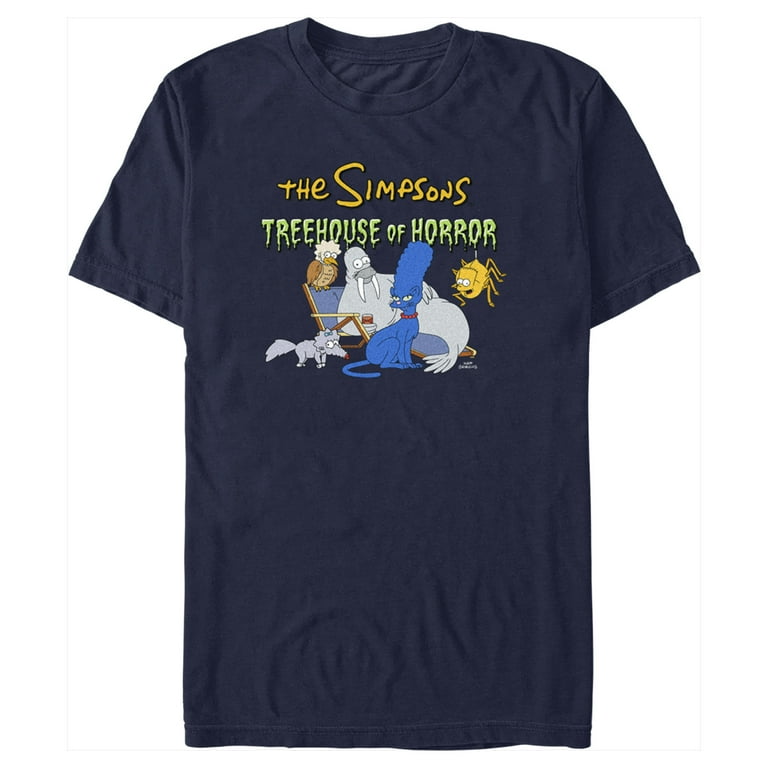Men's The Simpsons Treehouse of Horror Animals Graphic Tee Navy