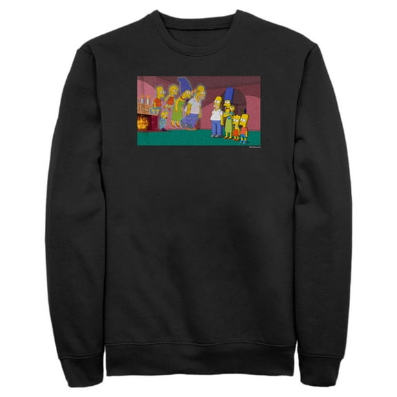 Men's The Simpsons Treehouse of Horror Doppelgangers Scene  Sweatshirt Black 2X Large