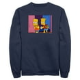 thumbnail image 1 of Men's The Simpsons Treehouse of Horror Double Bart Scene  Sweatshirt Navy Blue X Large, 1 of 4