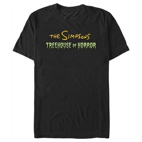 Men's The Simpsons Treehouse of Horror Logo Graphic Tee Black X Large