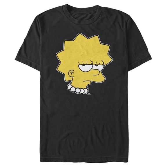 Men's The Simpsons Unamused Lisa Graphic Tee Black Small
