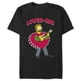 thumbnail image 1 of Men's The Simpsons Valentine's Day Ned Flanders Lover-ino Graphic Tee Black Small, 1 of 5