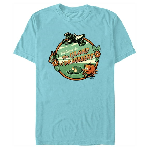 Men's The Simpsons Welcome to the Island of Dr. Hibbert  Graphic Tee Tahiti Blue Large