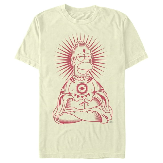 Men's The Simpsons Zen Homer Graphic Tee Beige X Large