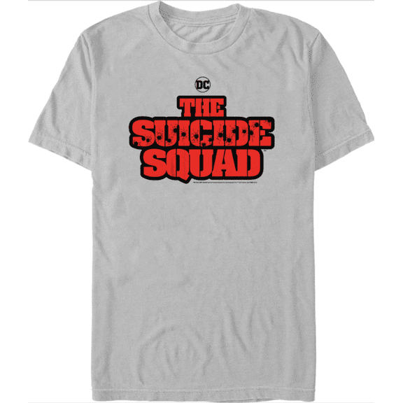 Men's The Suicide Squad Bullet Logo Graphic Tee Silver 2X Large