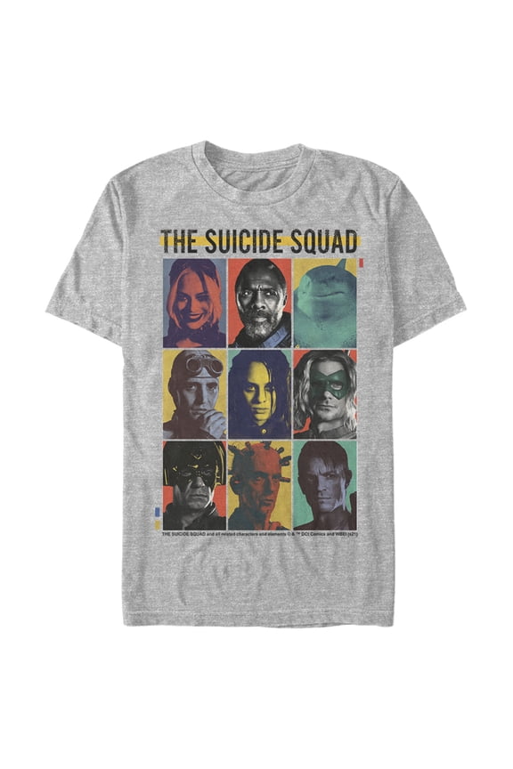 Men's The Suicide Squad Character Portraits Graphic Tee Athletic Heather 3X Large