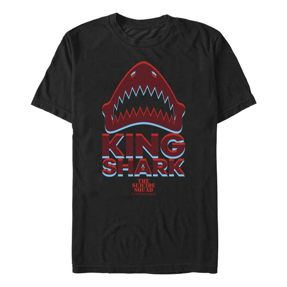 Men's The Suicide Squad King Shark Logo Graphic Tee Black Large
