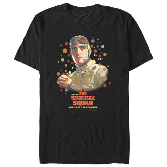Men's The Suicide Squad Polka-Dot Man Portrait Graphic Tee Black Large
