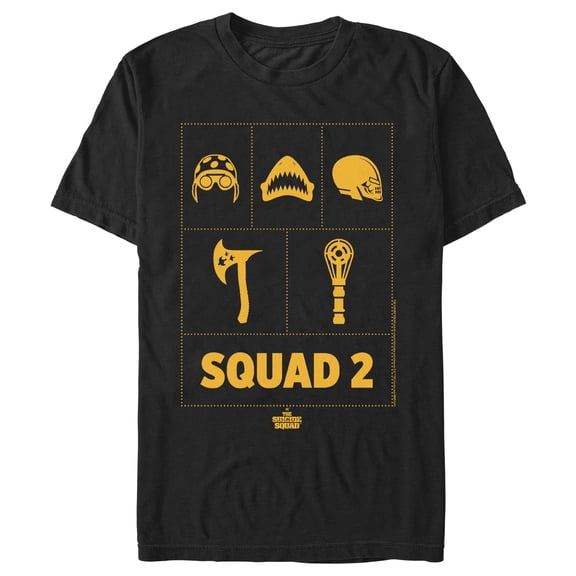 Men's The Suicide Squad Squad 2 Symbols  Graphic Tee Black Large