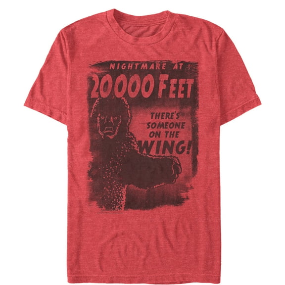 Men's The Twilight Zone Nightmare at 20,000 Feet Episode Graphic Tee Red Heather X Large
