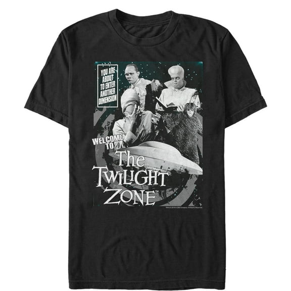 Men's The Twilight Zone Welcome Collage Graphic Tee Black Medium