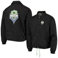 thumbnail image 1 of Men's The Wild Collective Black Seattle Sounders FC Coaches Full-Snap Jacket, 1 of 3