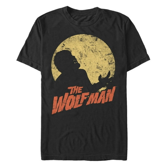 Men's The Wolfman Distressed Wolf Man Silhouette Graphic T-Shirt