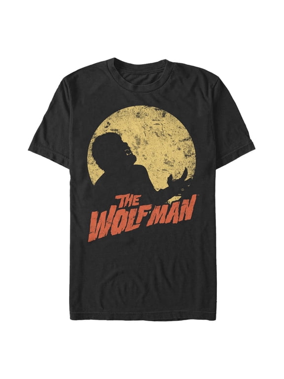 Men's The Wolfman Distressed Wolf Man Silhouette Graphic T-Shirt