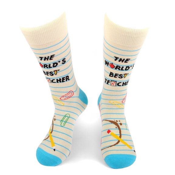 Men's "The World's Best Teacher" Novelty Socks