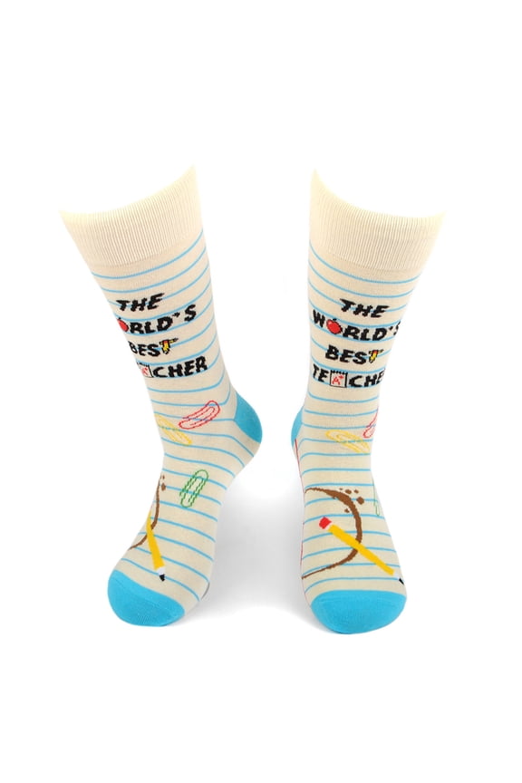 Men's "The World's Best Teacher" Novelty Socks