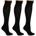 thumbnail image 1 of Men's Therapeutic Knee High Socks - 3 Pairs, Non-Binding Cushioned Cotton Blend for Swelling & Comfort (Fits Shoe Sizes 9-15), 1 of 4