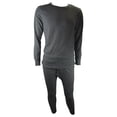 thumbnail image 1 of Men's Thermal Base Layer Long Johns Cotton Blend Top And Bottom Set (XL, Charcoal), 1 of 3